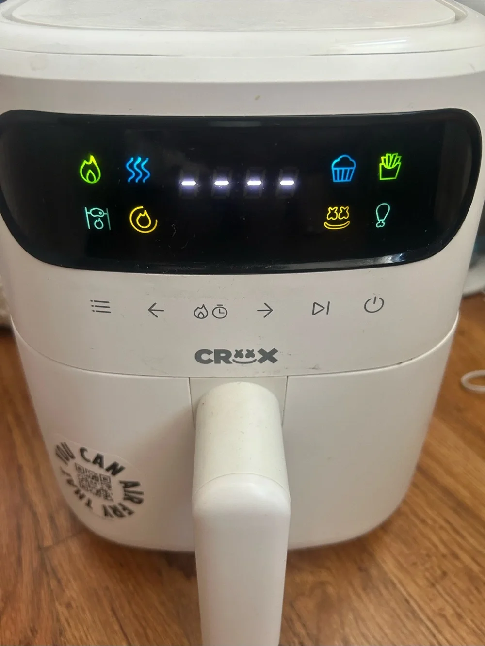 CRUX White Digital Air Fryer 3.0 QT Touch Screen